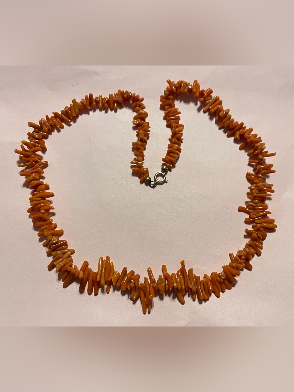 Vintage Branch Coral Bead Short Necklace #8019